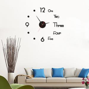 3D Wall Clock DIY Removable Wall Clocks EVA Foam Acrylic Mirror for Bedroom Home Decor