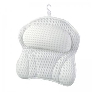 Breathable Bath Pillow Bathtub Pillow Back Neck Support Pillow with 3D Air Mesh