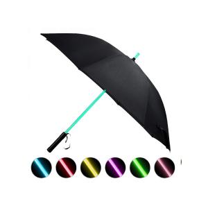 New LED Umbrella Manual Open Custom Logo Printing LED Straight Umbrella