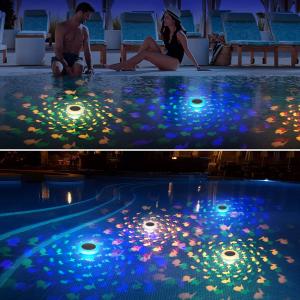 Solar Floating Pool Lights Color Changing Fish Pattern Swimming Pool Lights LED Pool Floating Fish Lights