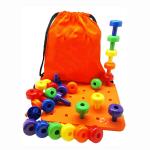 wholesale kid family theme building blocks plastic peg Board Set Toy