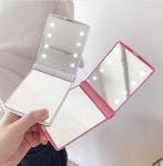 Pocket mirror Light Up Travel Mirror Mini Makeup mirror with 8 LED & Battery