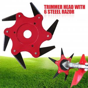 Factory price Steel Trimmer Head Premium 6 Steel Razors Trimmer Head Upgraded Universal Weed Eater Blades Metal