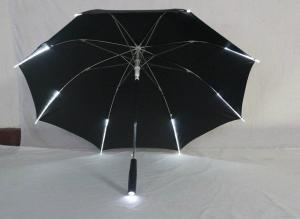 Custom Outdoor Umbrella Colorful Luminous Led Light Up Transparent Rain Umbrella
