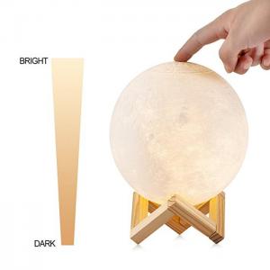 16 Colors Moon Lamp USB Rechargeable 16cm Remote control 3D Printing LED Night Light Moon Lamp