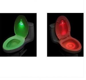 Creative LED human body induction toilet lid light toilet night light