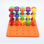Kids educational peg toy plastic ABS 3D diy toy