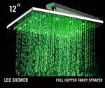 led overhead shower