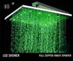 led overhead shower